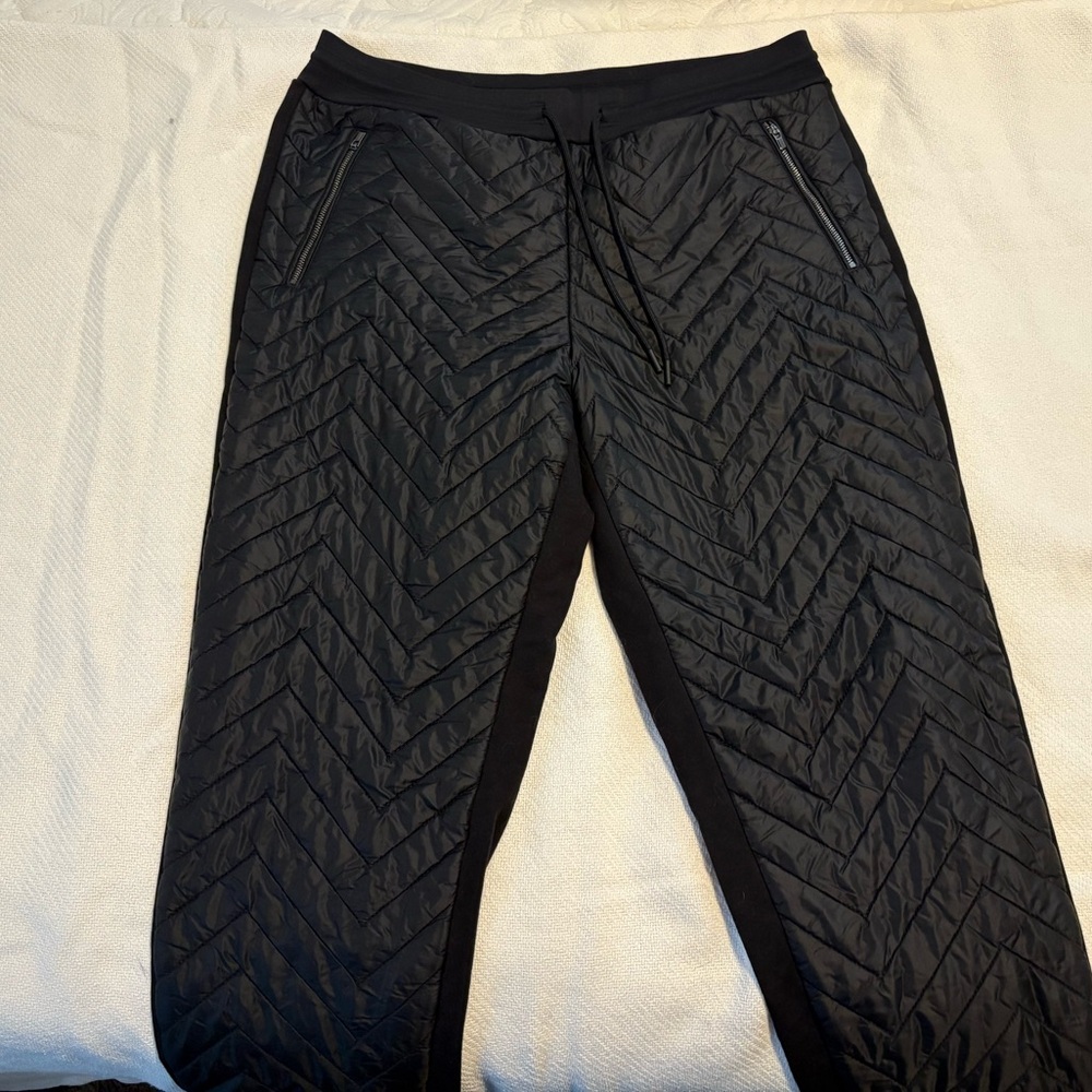 Athleta Black Puffer Joggers in Tall